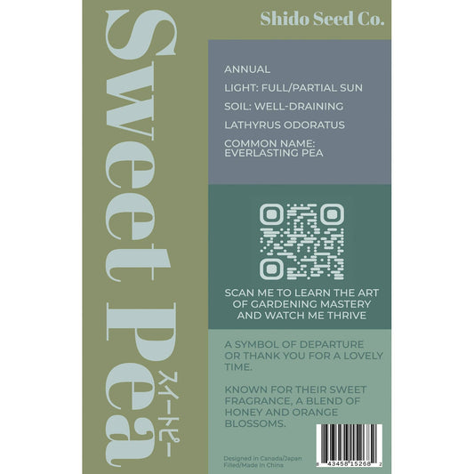 Sweet Pea Flower Seeds Packet
