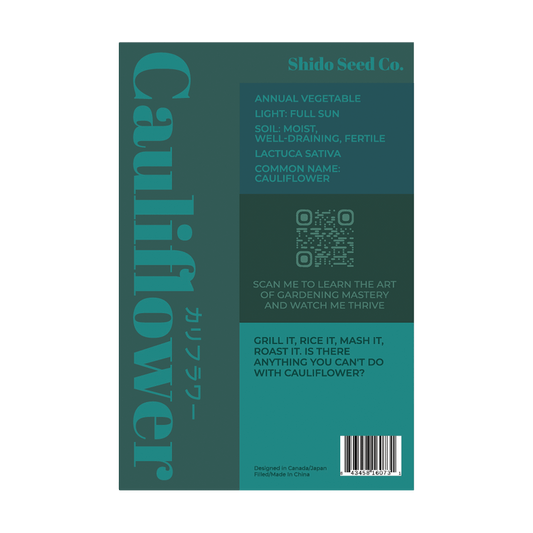 Cauliflower Vegetable Seeds Packet
