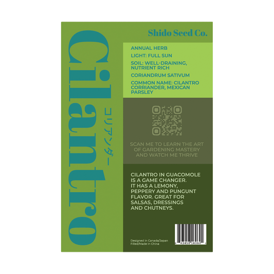 Cilantro Herb Seeds Packet