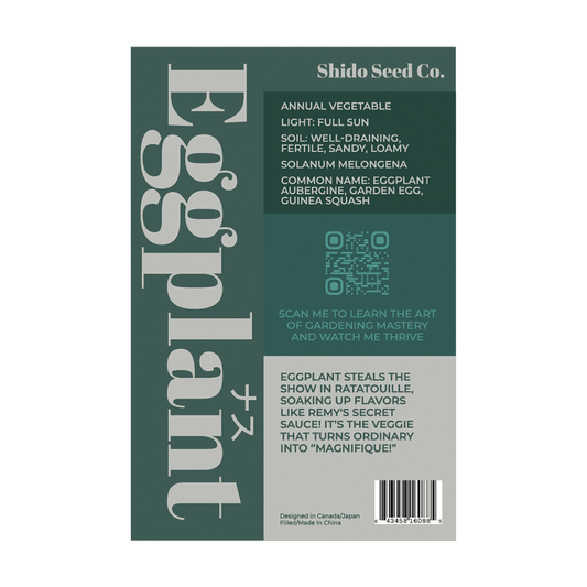 Eggplant Vegetable Seeds Packet