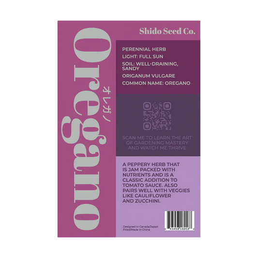 Oregano Herb Seeds Packet