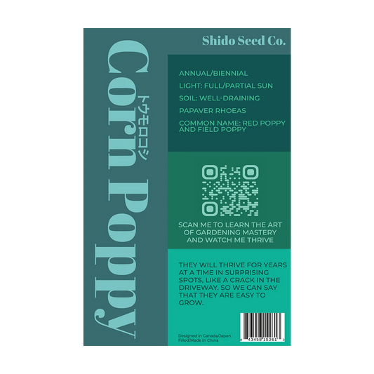 Corn Poppy Flower Seeds Packet